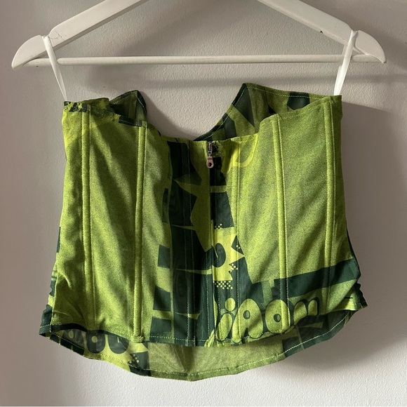 Miaou Leia Green Corset Top - Picture 6 of 9
